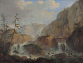 Idealized Landscape with a Waterfall