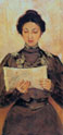 Portrait of a Woman Reading a Newspaper