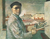 Self-Portrait on the Background of Vilnius, 1956