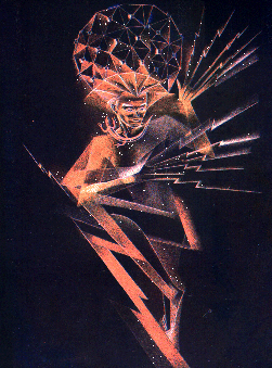 Perkun (The god of Thunder) by Stryjenska, 1934 (colours
inverted)