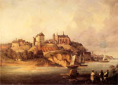 Widok Sandomierza od strony Wisly, 1855