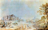 Warszawa: Widok austerii w Mocinach, 1812
