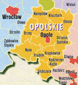 Map of Opole Province