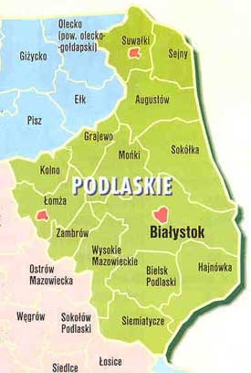 map of Podlasie